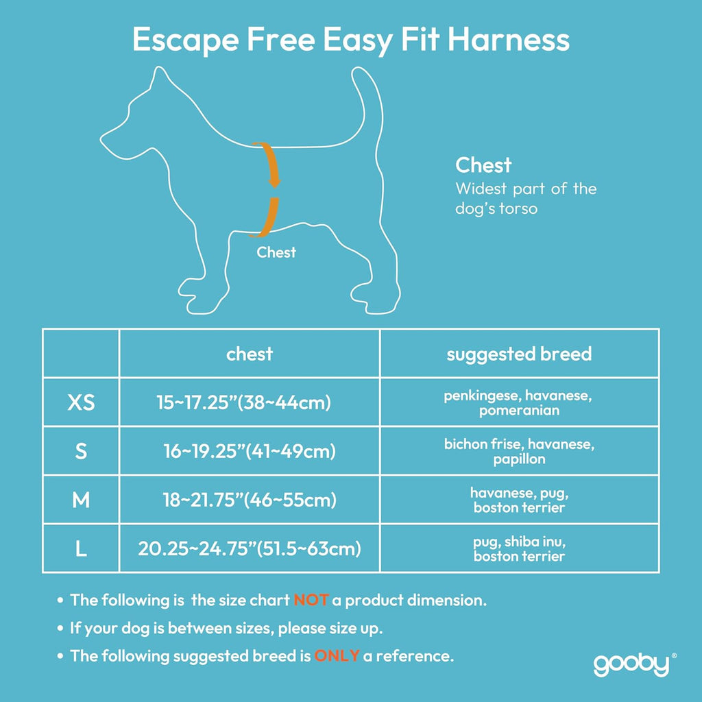Gooby Escape Free Easy Fit Harness Orange Medium
