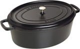 Staub 1103125 Cast Iron Oval Cocotte, 31cm, Black