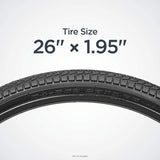 Schwinn Replacement Bike Tire, Folding Hybrid & Cruiser Bike Tires, Smooth Tread, Puncture Guard, Fits Internal Rim Widths 19mm-29mm, PSI Range 40 to 65, Bicycle Replacement Parts