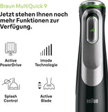 Braun MultiQuick 9 MQ9187XLI - Hand Blender with Food Processor, Chopper Masher and Whisk, Black