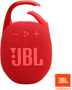 JBL Clip 5 - Ultra-Portable, Waterproof & Dustproof Bluetooth Speaker, Big Pro Sound with Punchy bass, Integrated Carabiner, Up to 12 Hours of Play, Made in Part with Recycled Materials Red