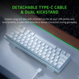 Razer Huntsman Mini 60% Gaming Keyboard: Fast Keyboard Switches - Linear Optical Switches - Chroma RGB Lighting - PBT Keycaps - Onboard Memory - Mercury White