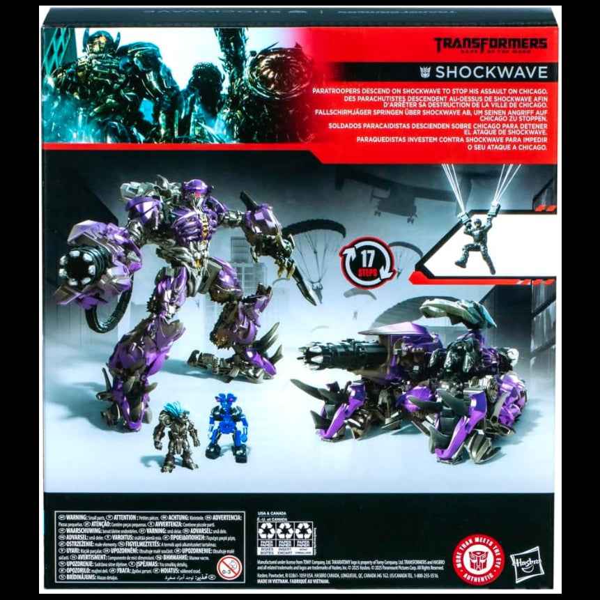 Hasbro Transformers Toys Studio Series Leader Class Transformers Dark Of The Moon Shockwave 8.5inch Converting Action Figure
