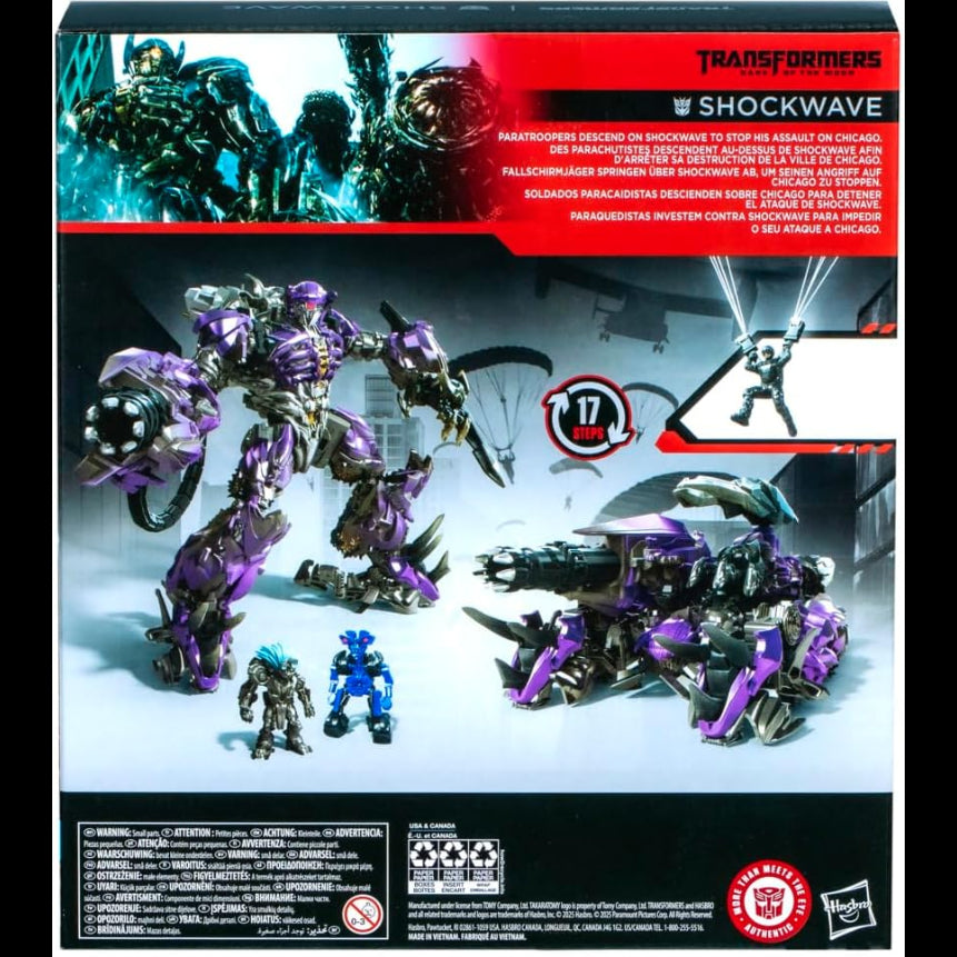 Hasbro Transformers Toys Studio Series Leader Class Transformers Dark Of The Moon Shockwave 8.5inch Converting Action Figure