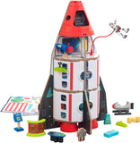 KidKraft Adventure Bound™: Space Shuttle Wooden Play Set with 10 Play Pieces, Astronaut, Robot and Space Rover, Gift for Ages 3+