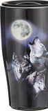 Spoontiques 12706 Wolves/Moon Travel Mug, Black