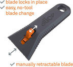 10591 Manual Utility Scraper Locking Ceramic Blade Rust Finger Friendly SoftTouch Comfort Grips