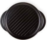 Le Creuset Round Cast Iron Grill Pan, 25cm, Black