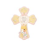 Precious Moments, Jesus Loves Me, Girl Resin Cross With Stand, 132402