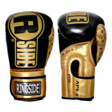 Ringside Apex Flash Sparring Gloves, Black/Gold, 16-Ounce