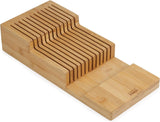 Joseph Joseph 851695 DrawerStore Bamboo 2-Tier Knife Organiser, Large