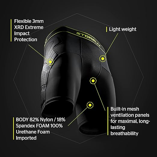 Storelli Unisex BodyShield Impact Sliders, High-Impact Protection, Sweat-Wicking, UV-Resistant Athletic Undershort for Soccer