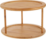 Lipper International 8302 Bamboo Wood 2-Tier 10" Kitchen Turntable