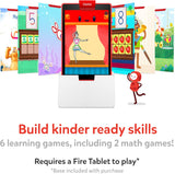 Osmo - Little Genius Starter Kit for Fire Tablet + Early Math Adventure - Valentine Toy/Gift - 6 Educational Games-Counting, Shapes & Phonics-STEM Gifts-Ages 3 4 5(Osmo Fire Tablet Base Included)