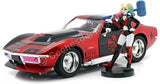 Diecast 1969 Chevy Corvette Stingray with Harley Quinn Figure