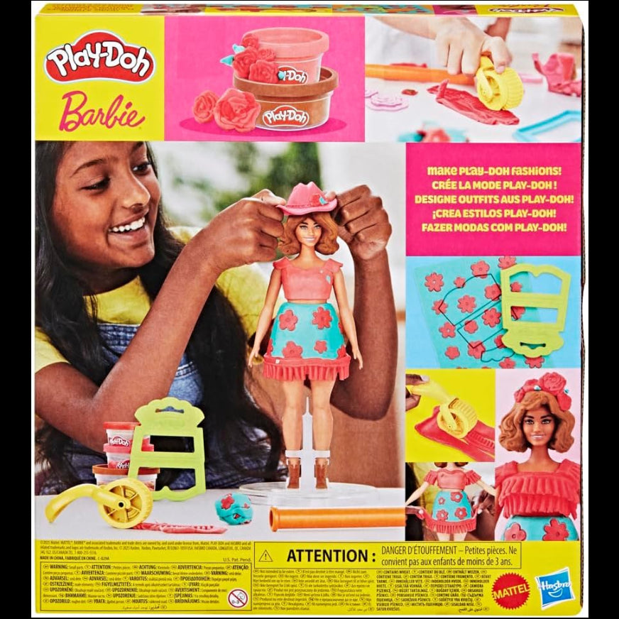 PlayDoh Barbie Florals And Fringe Doll Clothes Craft Kit