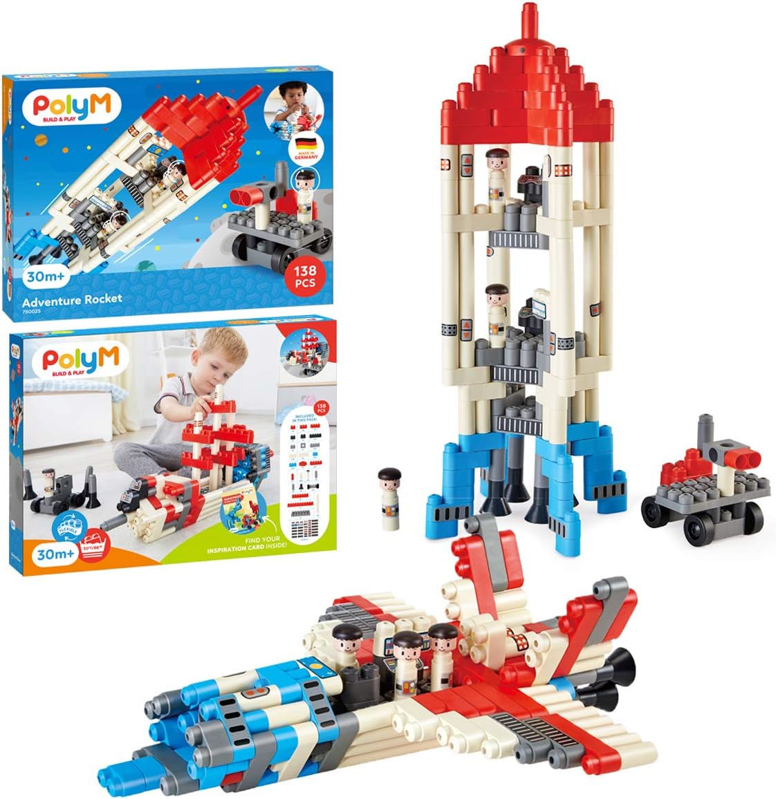 HAPE POLY-M Adventure Rocket,Red, White, Blue, Black,medium Main image