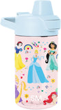 Simple Modern Disney Princess Kids Water Bottle Plastic BPA-Free Tritan Cup with Leak Proof Straw Lid | Reusable and Durable for Toddlers, Girls | Summit Collection | 12oz, Princess Rainbows
