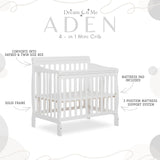 Dream On Me 4in1 Aden Convertible Mini Crib