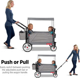 Radio Flyer Odyssey Stroll N Wagon Baby Push Stroller With Canopy And Bag Grey