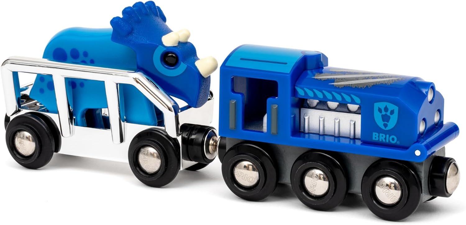 BRIO World Special Edition Train Set with Blue Engine and Dinosaur Figure