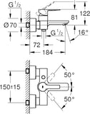 GROHE 33849001 | Lineare Single-Lever Bath Mixer