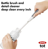 OXO TOT On-The-Go Drying Rack & Bottle Brush, Gray