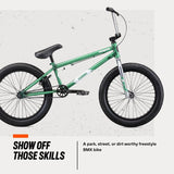 Mongoose Legion L60 Freestyle BMX Bike Line for Beginner-Level to Advanced Riders, Steel Frame, 20-Inch Wheels, Green