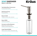 Kraus KSD-41SS Modern Soap Dispenser, Stainless Steel