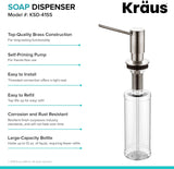 Kraus KSD-41SS Modern Soap Dispenser, Stainless Steel