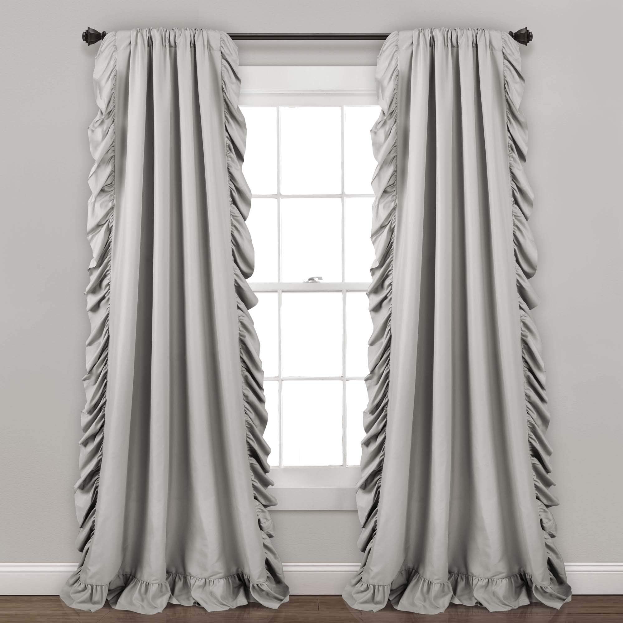 Lush Decor - Reyna Collection White Window Curtain Pair Main image