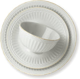 Lenox French Perle Groove 11Pcs Plate & Bowl Set, 23.05 LB, White