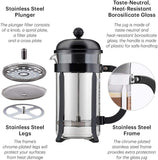 BODUM Chambord French Press Coffee Maker 34oz Black