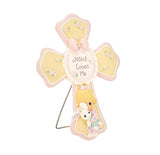 Precious Moments, Jesus Loves Me, Girl Resin Cross With Stand, 132402