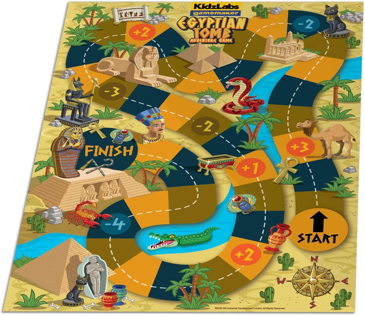 4M KidzLabs Egyptian Tomb Play,Science & Exploration Kit, Dig and Play for Treasure Kids 5+