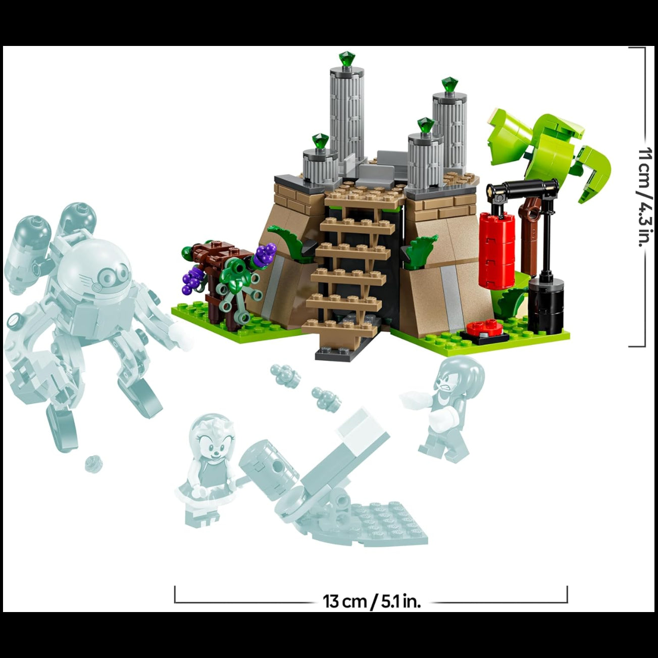 LEGO 76998 Sonic The Hedgehog Knuckles And The Master Emerald Shrine Video Game Collectible Toy For Kids
