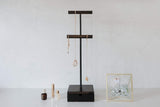 Umbra 299269048 Pilar Jewellery Stand, Black/Walnut