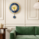 MEISD Wall Clocks for Living Room Decor,17.7 Inch Big Decorative Wall Clocks Battery Operated with Pendulum for Bedroom Kitchen Office Home, Large Metal...