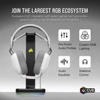 Corsair HS80 RGB USB Premium Gaming Headset with 7.1 Surround Sound, White, Large