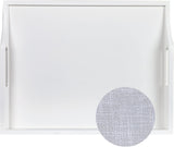 Rossie Home Wood Bed Tray Lap Desk with Detachable Cushion, Serving Tray - Soft White - Fits up to 15.6 Inch Laptops - Style No. 76101