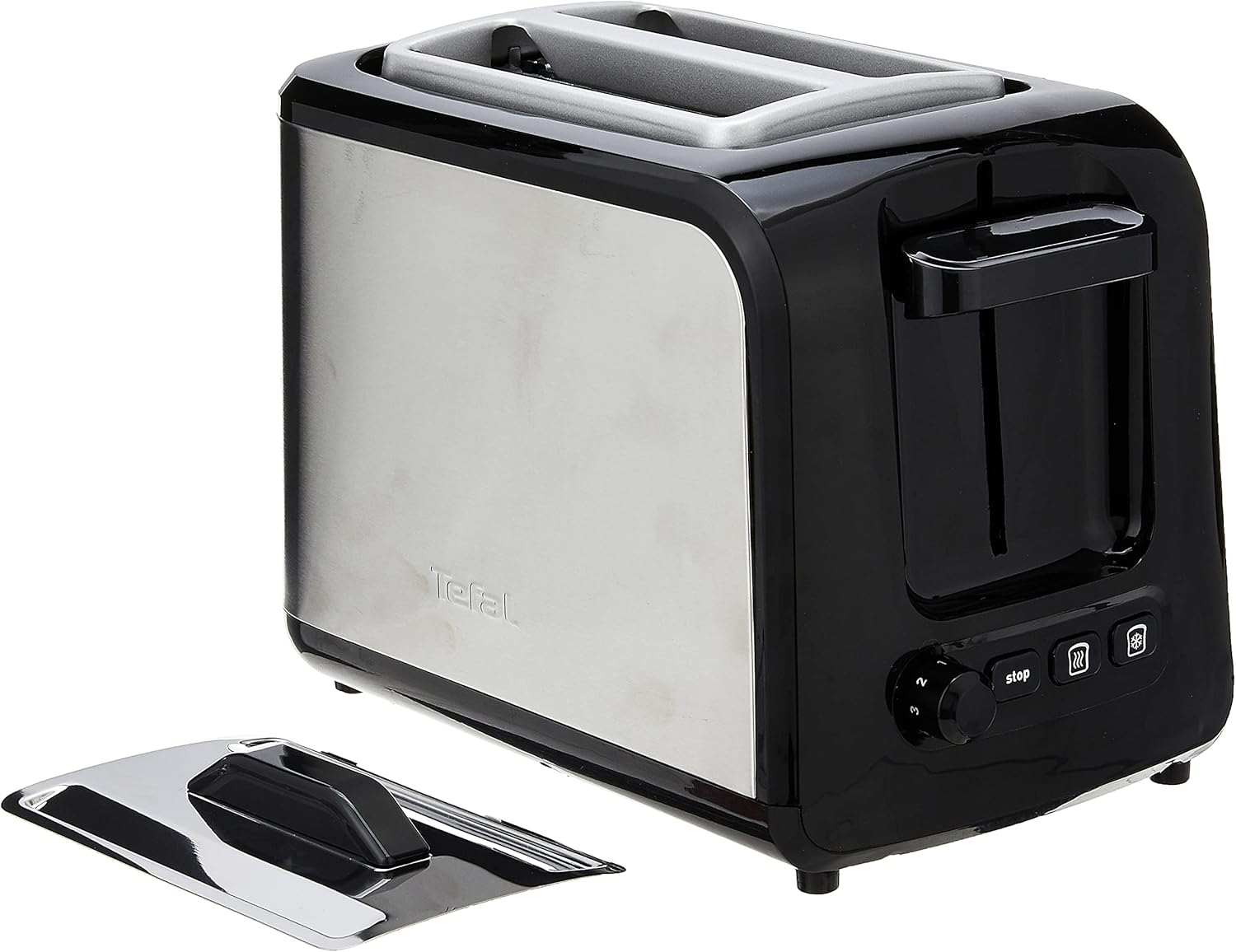 Tefal Express TT410D - Toaster, 850W, 3 easy-to-use functions, 7 browning levels, Stainless Steel and Black
