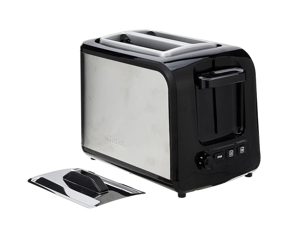 Tefal Express TT410D - Toaster, 850W, 3 easy-to-use functions, 7 browning levels, Stainless Steel and Black