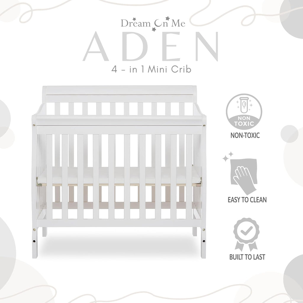 Dream On Me 4in1 Aden Convertible Mini Crib