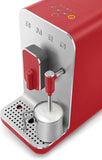Smeg BCC02RDMUK Automatic Coffee Machine with Steam Wand, Red