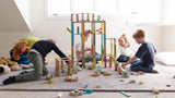 130 Piece Tegu Classroom Magnetic Wooden Block Set,Natural