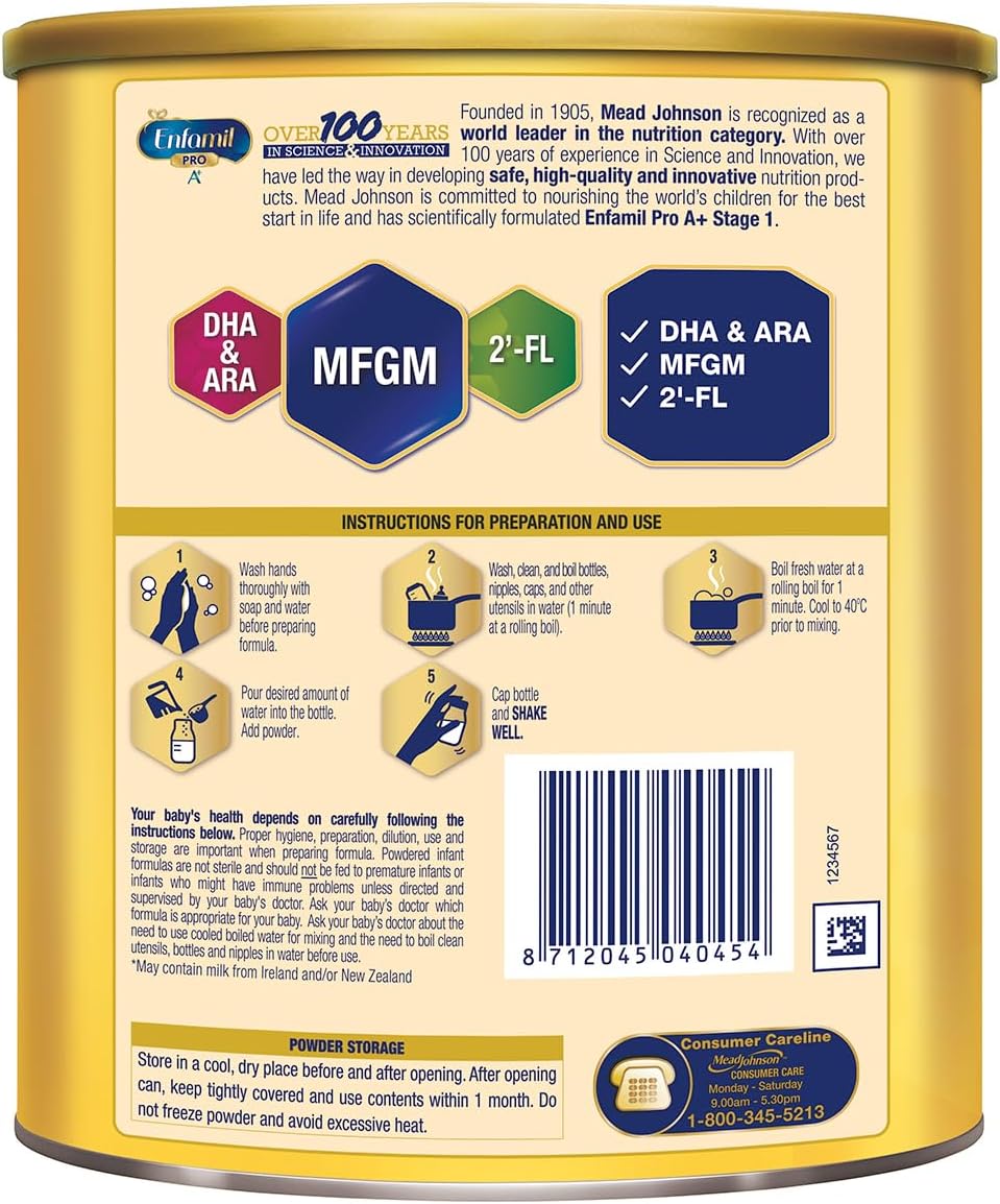 Enfamil Pro A+ Stage 1 Infant Milk Formula 0to12 months 800g