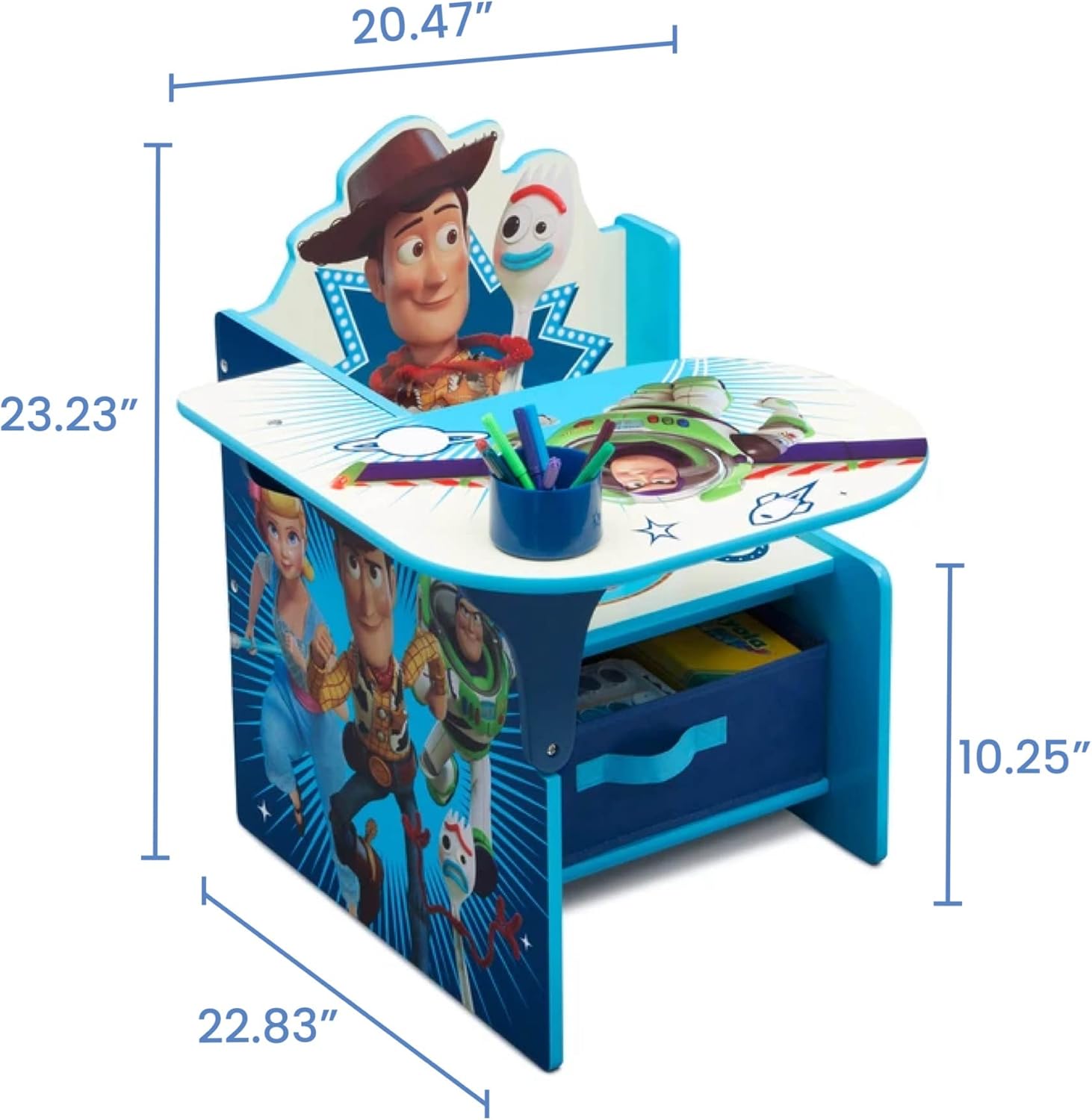 Delta Children Chair Desk with Storage Bin - Ideal for Arts & Crafts, Snack Time, Homeschooling, Homework & More - Greenguard Gold Certified, Disney Toy Story 4 Secondary image