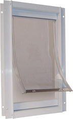Ideal Pet Products Deluxe Aluminum Pet Door with Telescoping Frame, Medium, 7" x 11.25" Flap Size, White