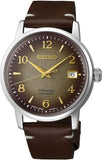 Seiko Presage Star Bar Cocktail 'HOU' Limited Edition Leather Brown Watch SRPF43J1, Brown