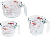 Pyrex 3-Piece Glass Measuring Cup Set, Clear